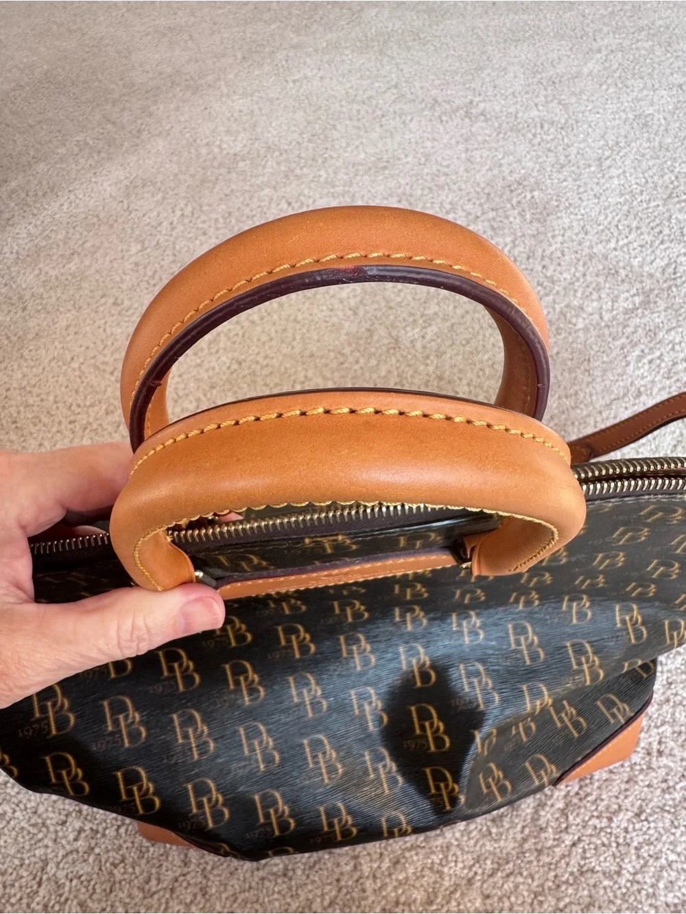 DOONEY & BOURKE DB Monogram Coated Canvas Satchel & Matching Wallet